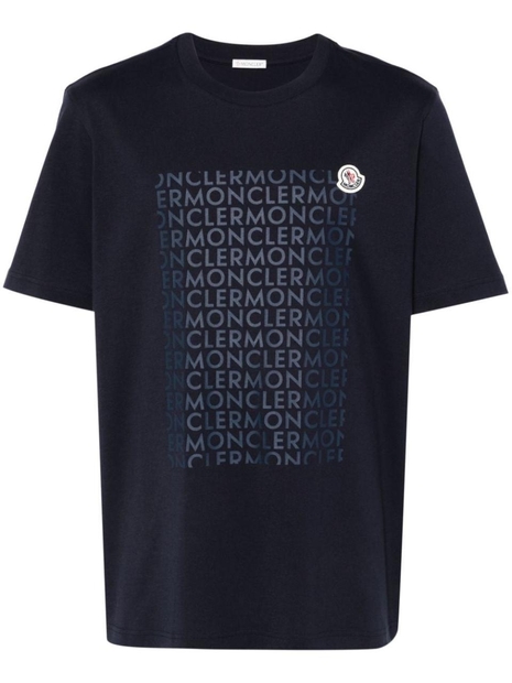 몽클레르 FW24 Moncler T-shirts and Polos Blue 8C0003589AJS780 Blue