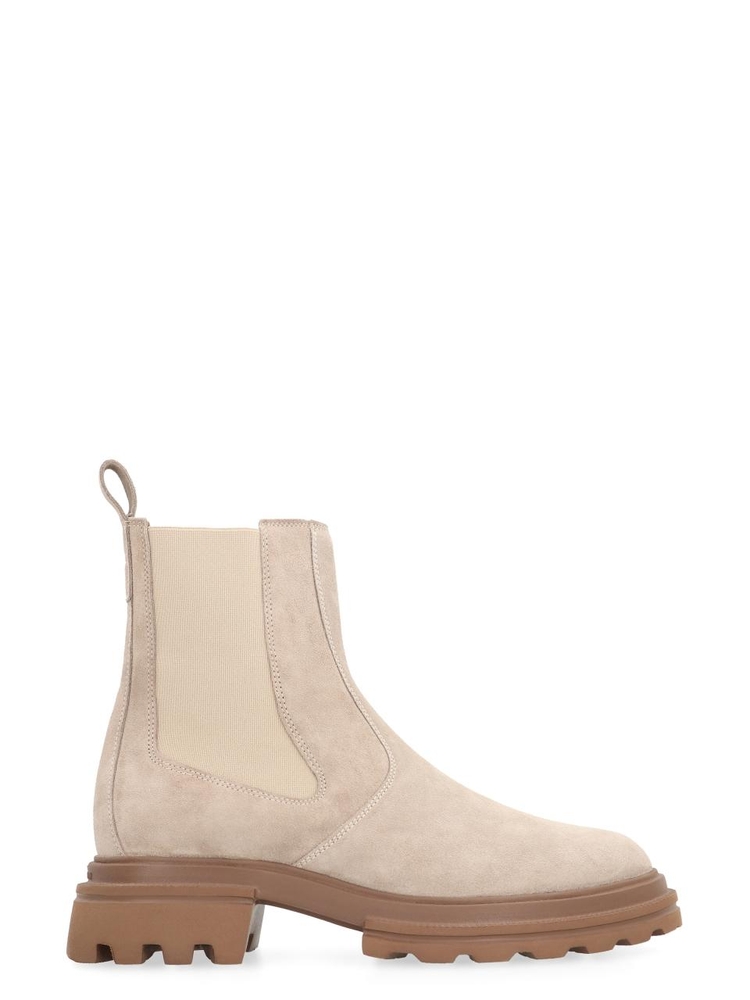 호간 FW24 Hogan 10-Storey Suede Chelsea boots HXW6740FM00BYE_C415 Beige