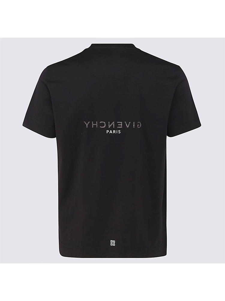 지방시 SS25 Givenchy T-shirts and Polos Black BM71653Y6B001 Black