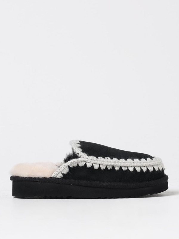 모우 FW24 Mou womens shoes FW101125A BKWHI Black