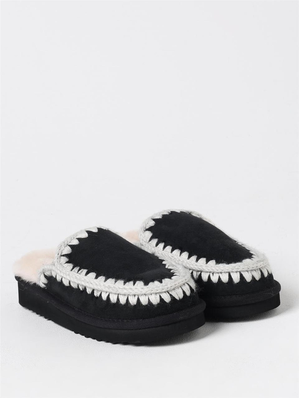 모우 FW24 Mou womens shoes FW101125A BKWHI Black