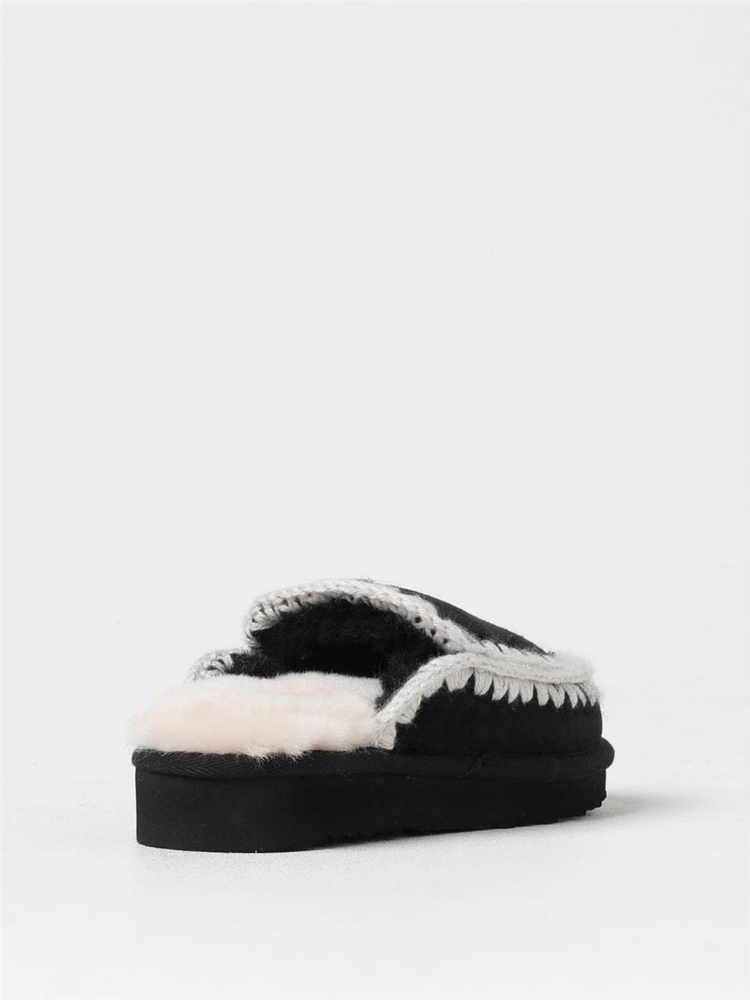 모우 FW24 Mou womens shoes FW101125A BKWHI Black