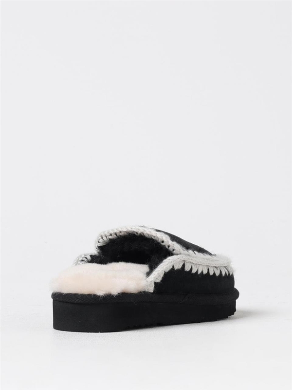 모우 FW24 Mou womens shoes FW101125A BKWHI Black