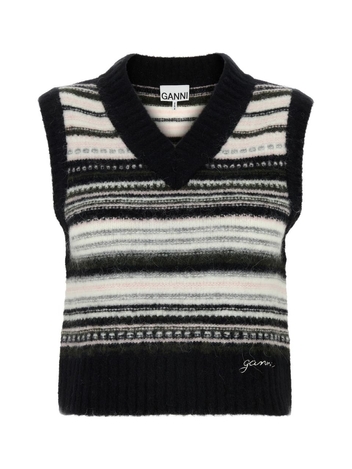 가니 FW24 GANNI KNITWEAR K2327 099 BLACK