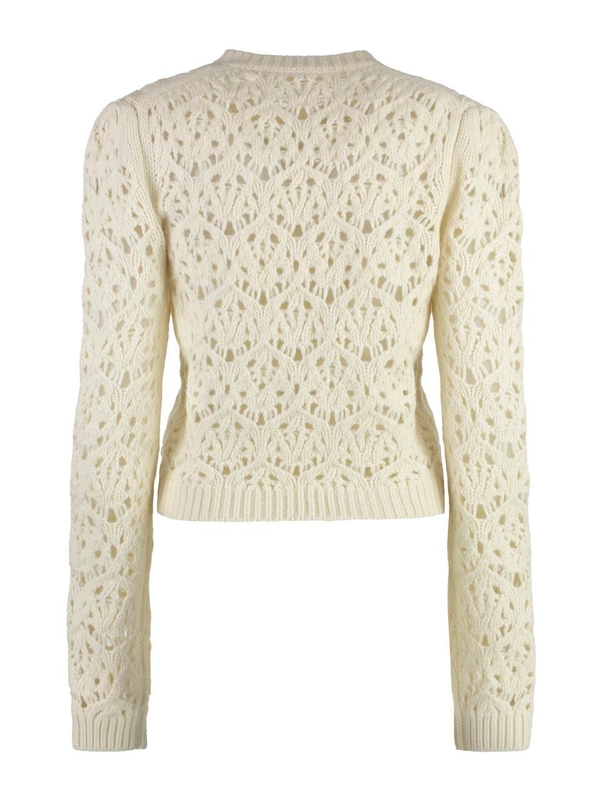 끌로에 FW24 Virgin wool sweater CH24WMP12640_107 Ivory