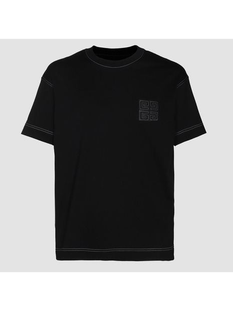 지방시 SS25 Givenchy T-shirts and Polos Black BM71MG3YPQ004 Black