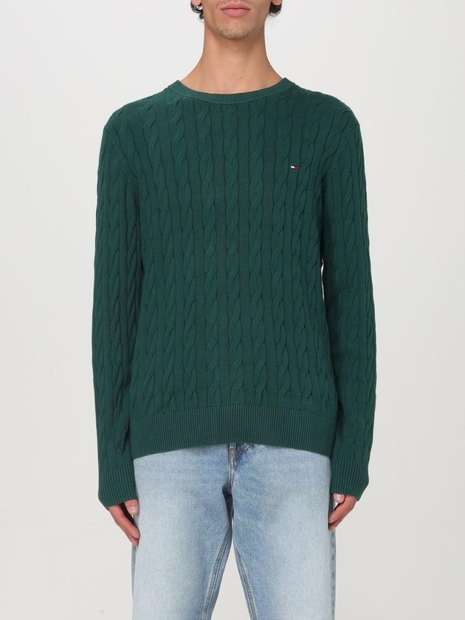 타미 힐피거 FW24 Tommy Hilfiger Mens Sweater MW0MW33132L6K Green