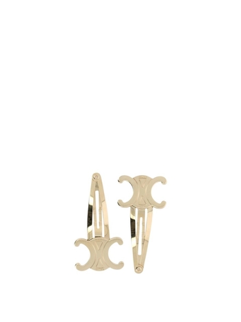 셀린느 FW24 Triomphe set of 2 snao hair clips 46Z656BSL.35OR Gold