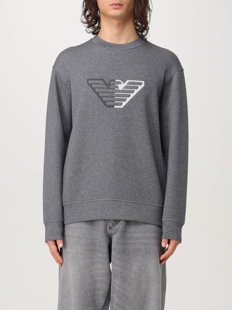 엠포리오 아르마니 FW24 Emporio Armani Cotton Sweatshirt with Eagle 6D1M761JHSZ 0631 Gray