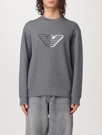 엠포리오 아르마니 FW24 Emporio Armani Cotton Sweatshirt with Eagle 6D1M761JHSZ 0631 Gray