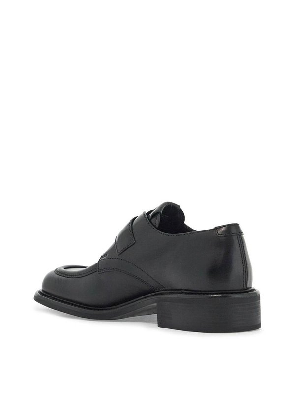 미우미우 SS25 smooth leather monk strap shoes in 9 5E320E 007 NERO