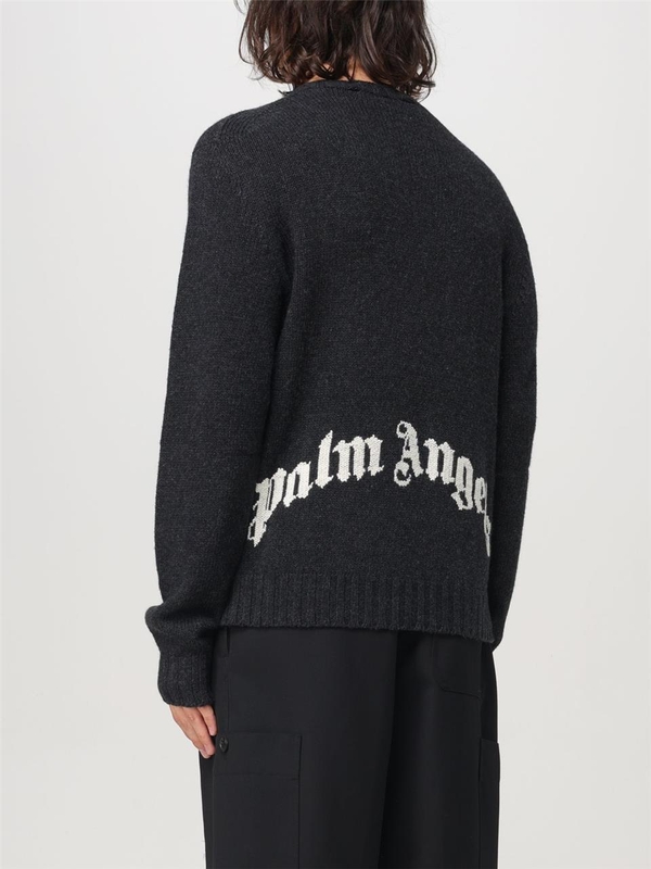 팜 엔젤스 FW24 Palm Angels Crewneck Sweater PMHE027F24KNI0010703 NULL Gray