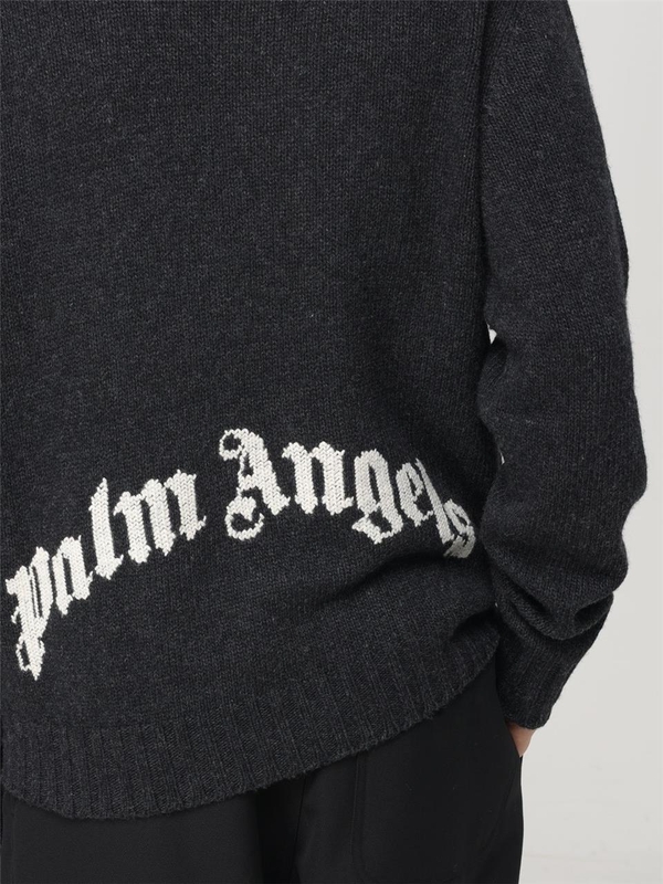 팜 엔젤스 FW24 Palm Angels Crewneck Sweater PMHE027F24KNI0010703 NULL Gray