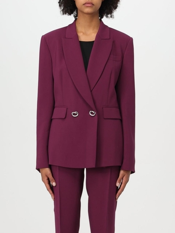 핀코 FW24 Pinko double-breasted blazer in technical cady 103890A21H W44 Burgundy