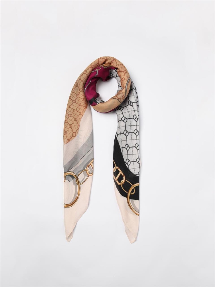 트윈셋 FW24 Twinset Scarf in Printed Modal 242TA4490 11902 Patterned