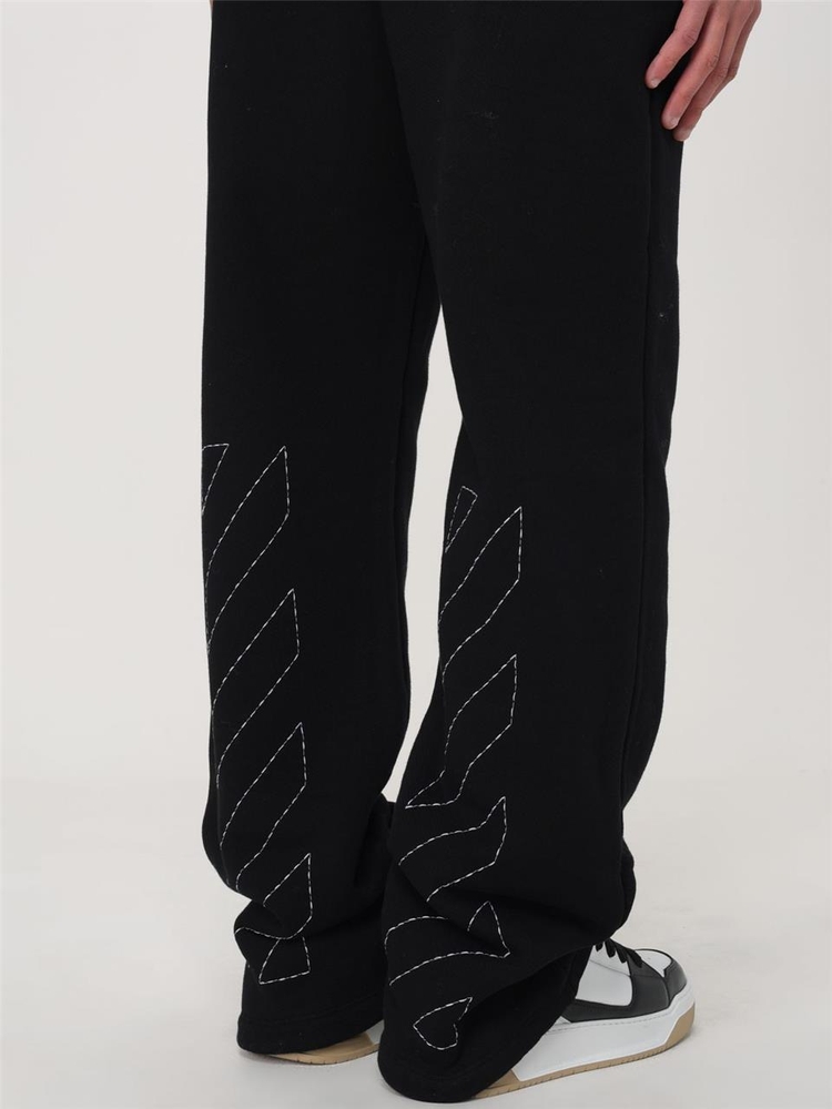 오프화이트 FW24 Off-white mens trousers OMCH054C99FLE0031001 Black