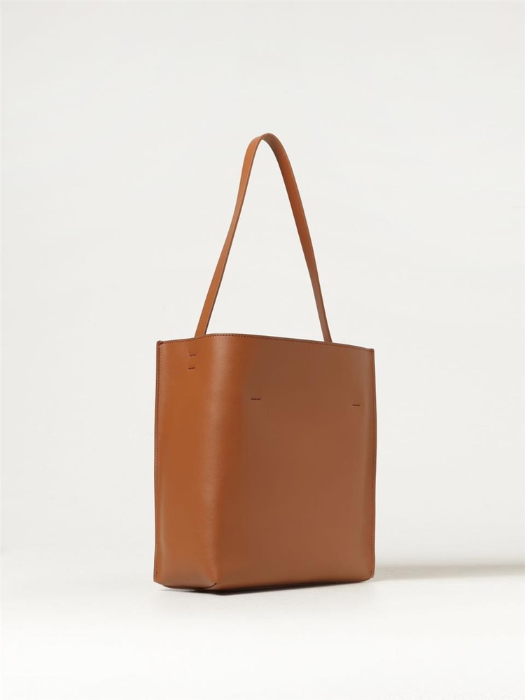 마르니 FW24 Marni Museum Bag in Leather with Logo SHMP0111U0P6483 ZO722 Camel