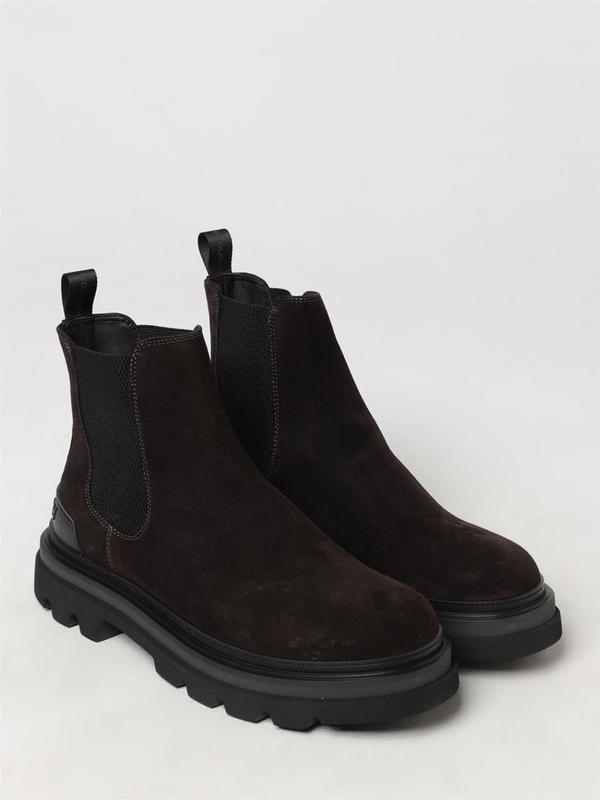 울리치 FW24 Woolrich leather ankle boot WFM242081 1040 Dark Brown