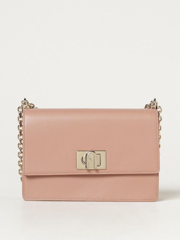 훌라 FW24 1927 Furla grained leather bag BAFIACOARE000 3378S Powder Pink