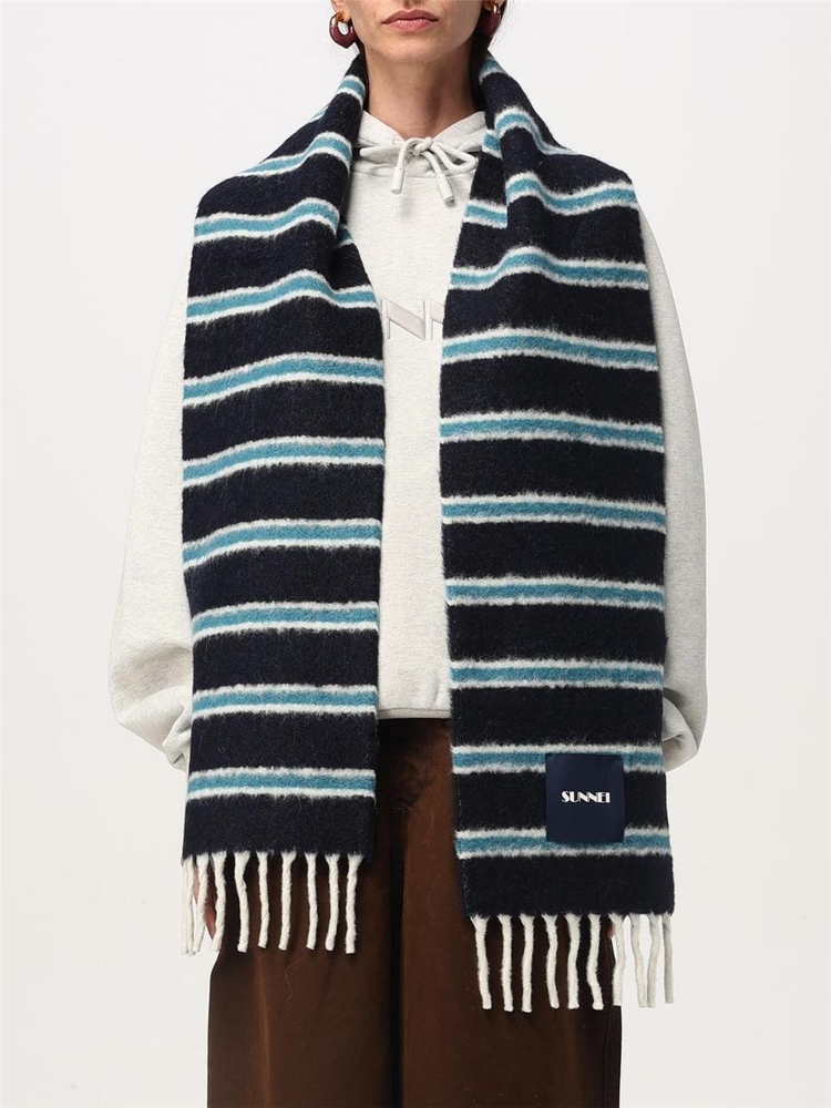 써네이 FW24 Sunnei Womens Scarf ACCXSAC009 8129 Blue