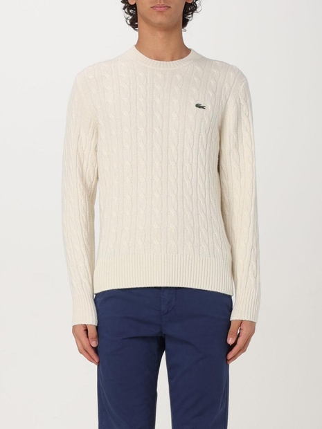 라코스테 FW24 Lacoste pullover in wool knit AH2924 XFJ Cream