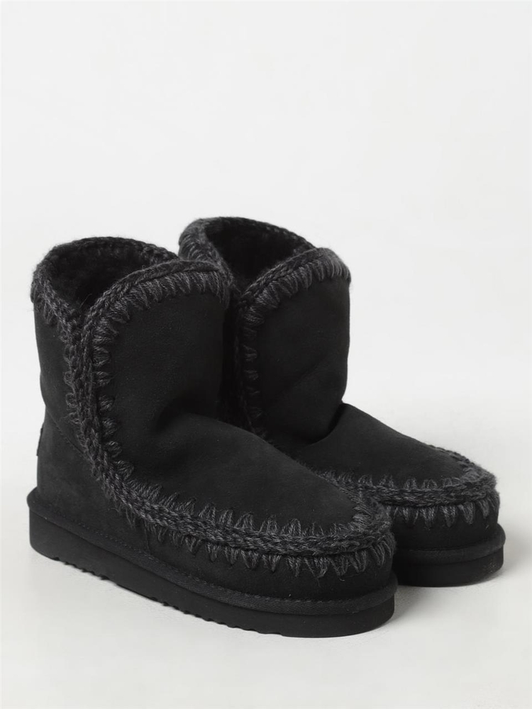 모우 FW24 Eskimo 18 Glitter Mou Suede Boot FW101050A BKBK Black