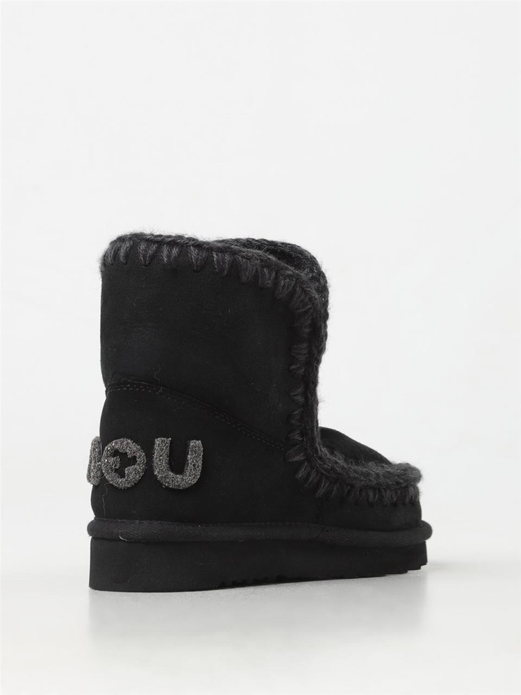 모우 FW24 Eskimo 18 Glitter Mou Suede Boot FW101050A BKBK Black