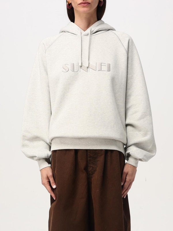 써네이 FW24 Sunnei Womens Sweatshirt RTWXJER018 7206 Gray