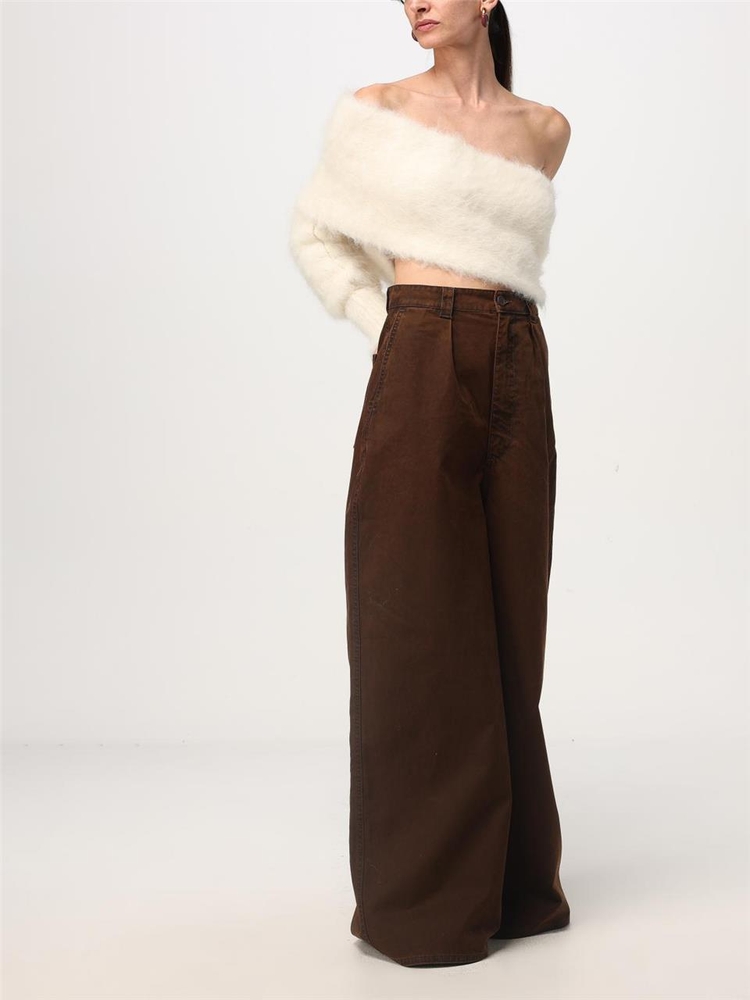 써네이 FW24 Sunnei Womens Trousers RTWXBOT014 0115 Brown