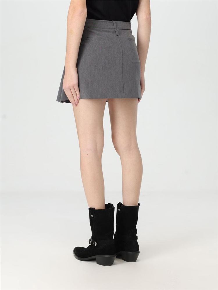 핀코 FW24 Pinko mini skirt in viscose blend 104357A18E I72 Gray