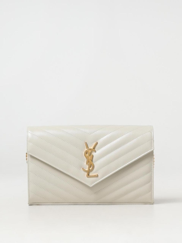 생로랑 FW24 Cassandre Saint Laurent bag in grain de poudre leather 377828BOW01 9207 Cream