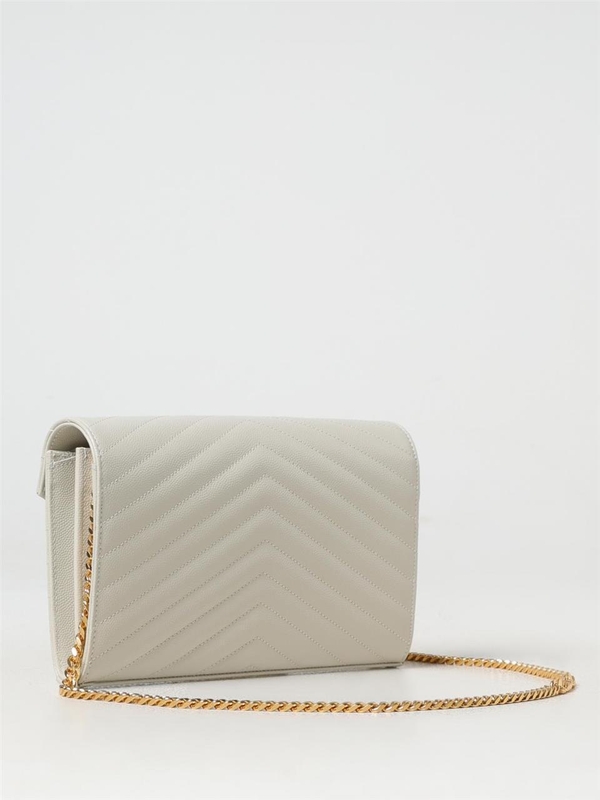 생로랑 FW24 Cassandre Saint Laurent bag in grain de poudre leather 377828BOW01 9207 Cream