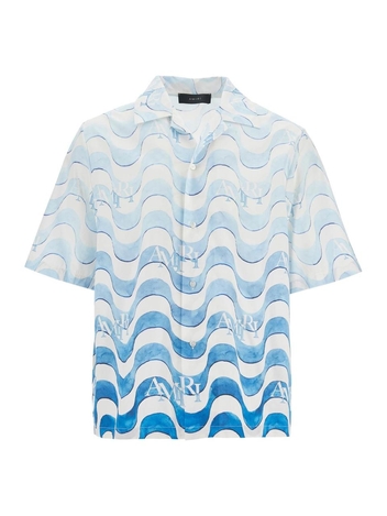 아미리 FW24 printed cotton shirt AMSTBW1012 CERULEAN