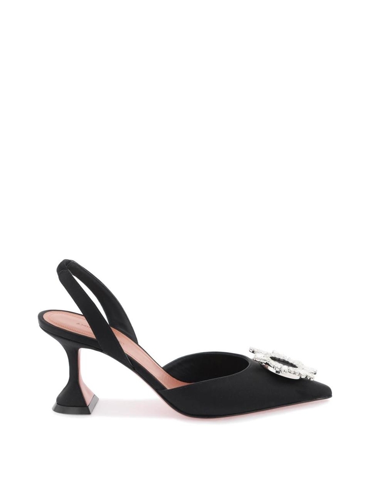 아미나무아디 FW24 satin begum slingback pumps BEGUM SLING 70 SATIN BLACK