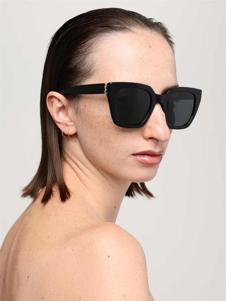 생로랑 FW24 Saint Laurent Womens Sunglasses 803747Y9956 1000 Black