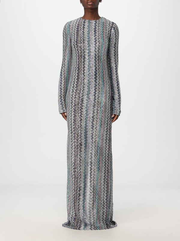 미쏘니 FW24 Missoni womens dress DS24WG1EBC004M SM9EL Silver