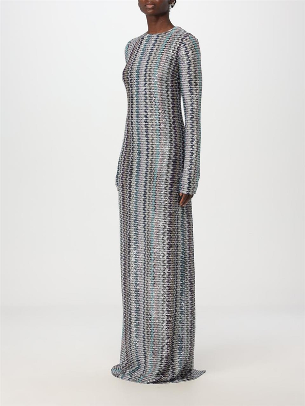 미쏘니 FW24 Missoni womens dress DS24WG1EBC004M SM9EL Silver