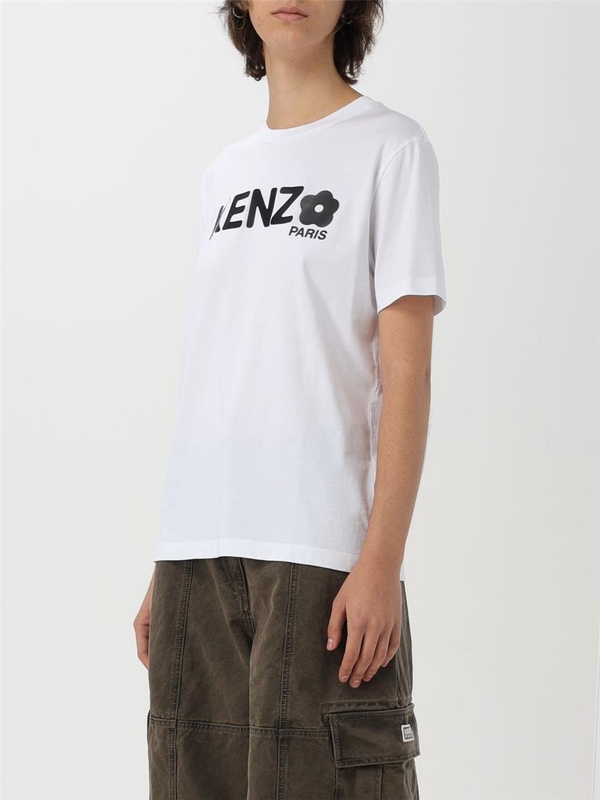 겐조 FW24 Kenzo cotton T-shirt with logo FE62TS1374SO 1 White