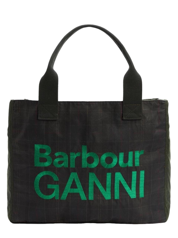 바버 X 가니 FW24 BARBOUR X GANNI WAXED COTTON TOTE BAG LBA0462_LBAGN51 MULTICOLOUR