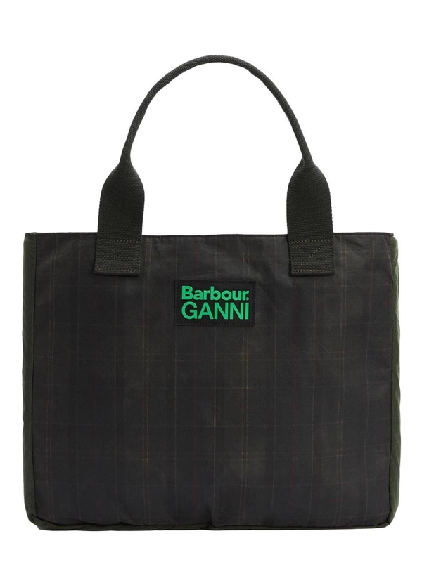 바버 X 가니 FW24 BARBOUR X GANNI WAXED COTTON TOTE BAG LBA0462_LBAGN51 MULTICOLOUR