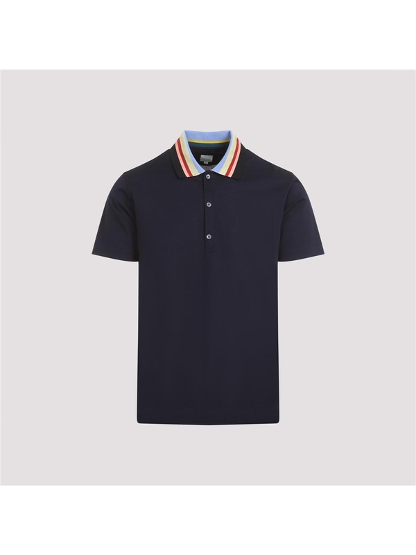 폴 스미스 SS25 Paul Smith Stripe Collar Polo Shirt M1R127Z.P00089 Blue