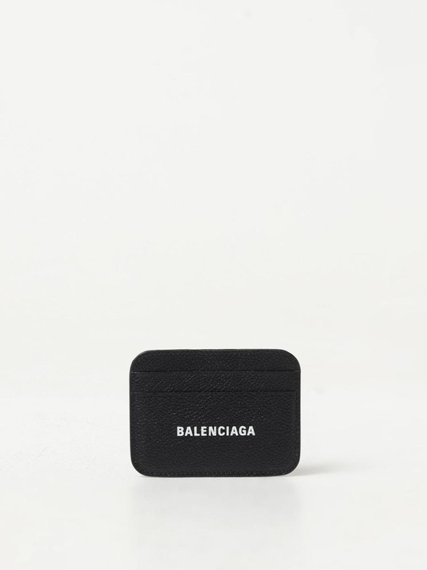 발렌시아가 SS24 Balenciaga Grained Leather Credit Card Holder 5938121IZI3 1090 Black