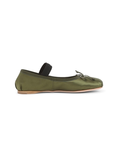 미우미우 SS25 Miu Miu Ballerinas 5F794DFDX05.QU6 Green