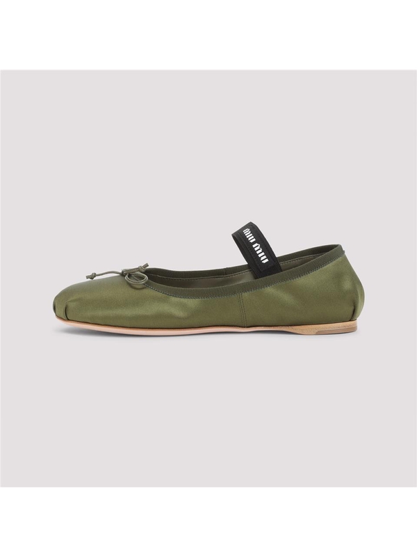 미우미우 SS25 Miu Miu Ballerinas 5F794DFDX05.QU6 Green