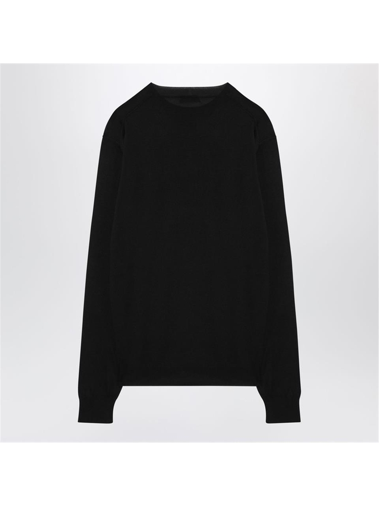 프라다 SS25 Prada Black recycled silk jumper UMB927OOO16AI Black