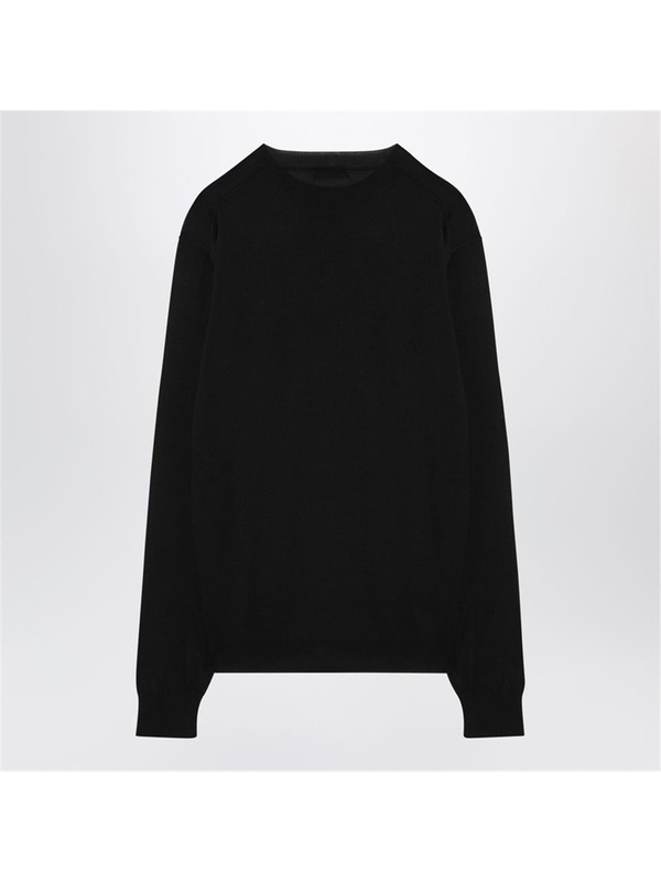 프라다 SS25 Prada Black recycled silk jumper UMB927OOO16AI Black