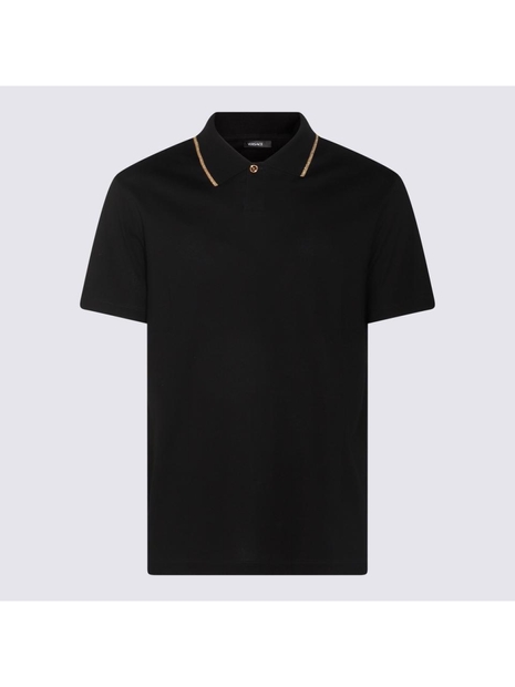 베르사체 SS25 Versace T-shirts and Polos Black 10188571A135251B000 Black