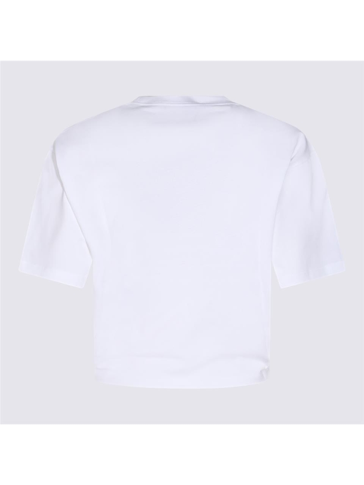 베르사체 SS25 Versace T-shirts and Polos 10188981A136101W000 OPTICAL/WHITE