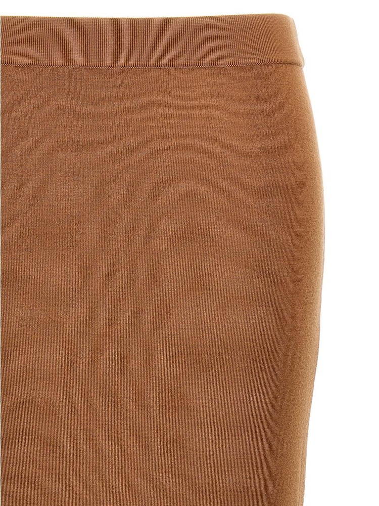 생로랑 FW24 Wool skirt 809129Y76WQ2684 Brown