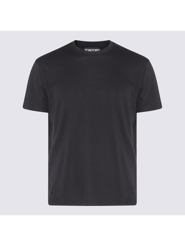 톰 포드 SS25 Tom Ford T-shirts and Polos Black JCS004JMT002S23LB999 Black